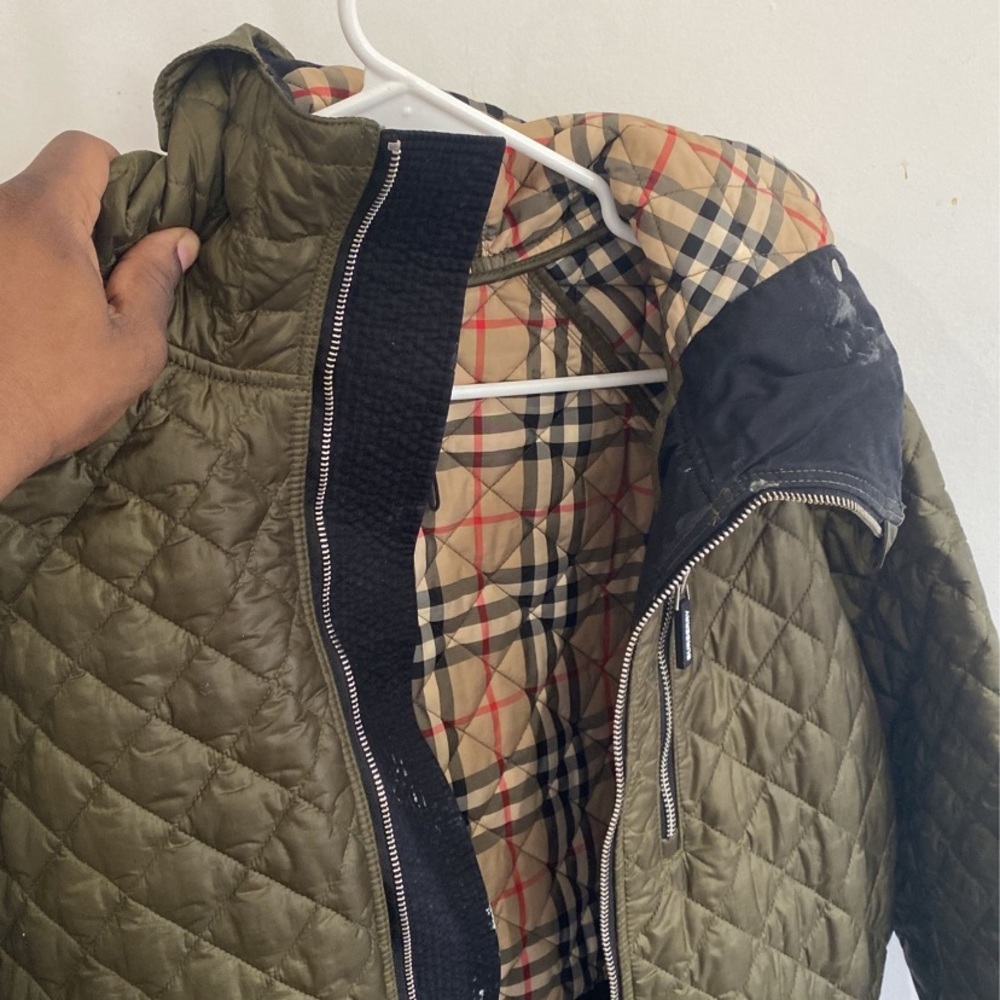 Green Burberry jacket